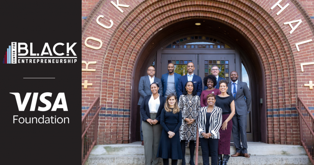 Visa executives, including Chief Diversity Officer Michelle Gethers and President of Visa Foundation Graham Macmillan, visited the CBE along with Morehouse and Spelman Presidents David A. Thomas and Helene Gayle as well as Black Economic Alliance representatives Samantha Tweedy and Vicki Palmer.