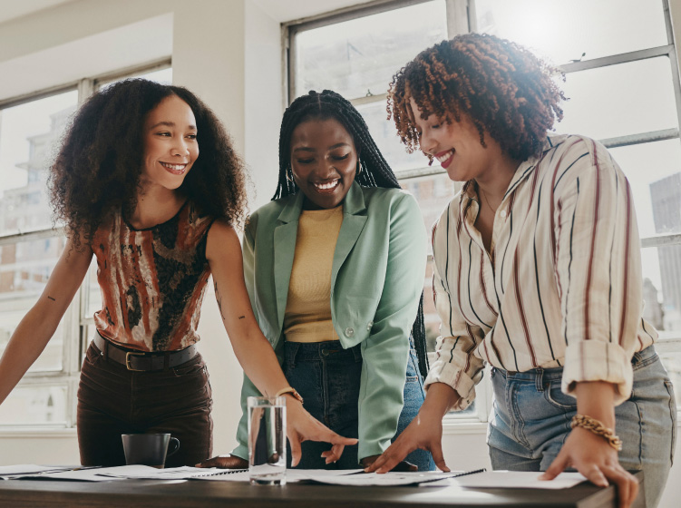 Teamwork-collaboration-and-planning-black-women